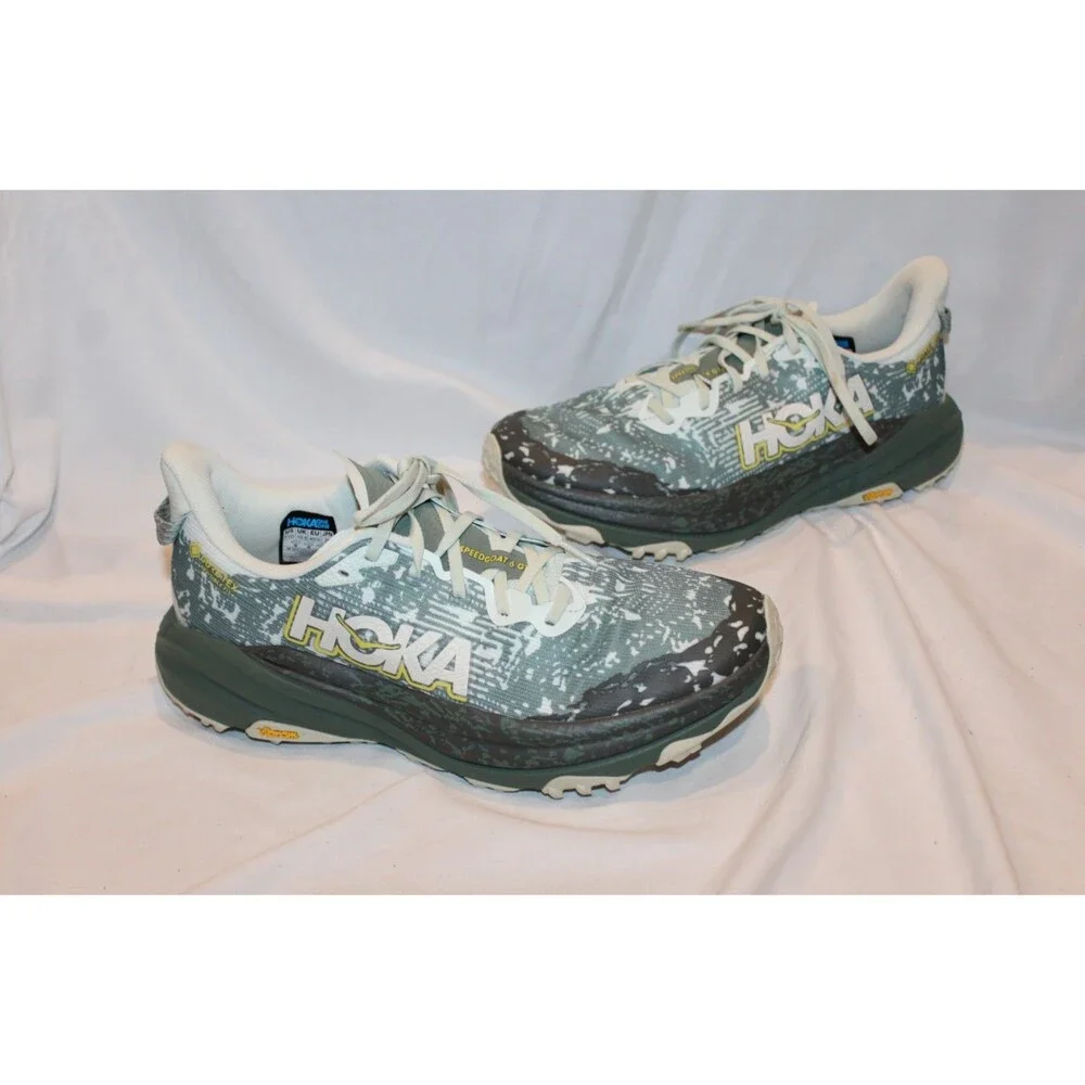 Hoka One Men's Speedgoat 6 GTX Trail Running Sneakers Sea Glass NWOB 11